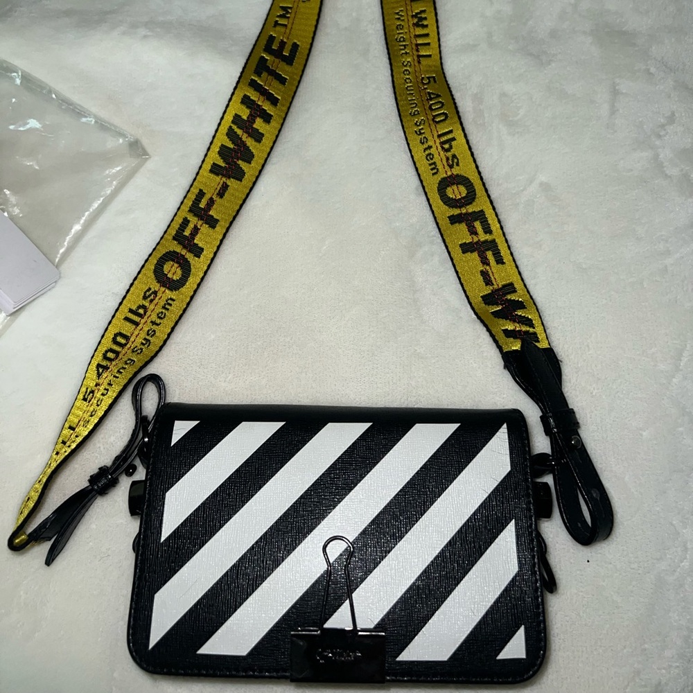Off-White cross body flap bag